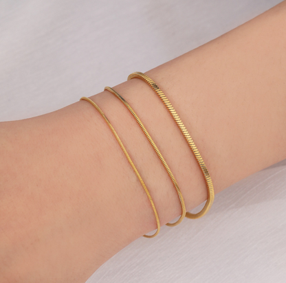 Gold-Plated Snake Chain Bracelet